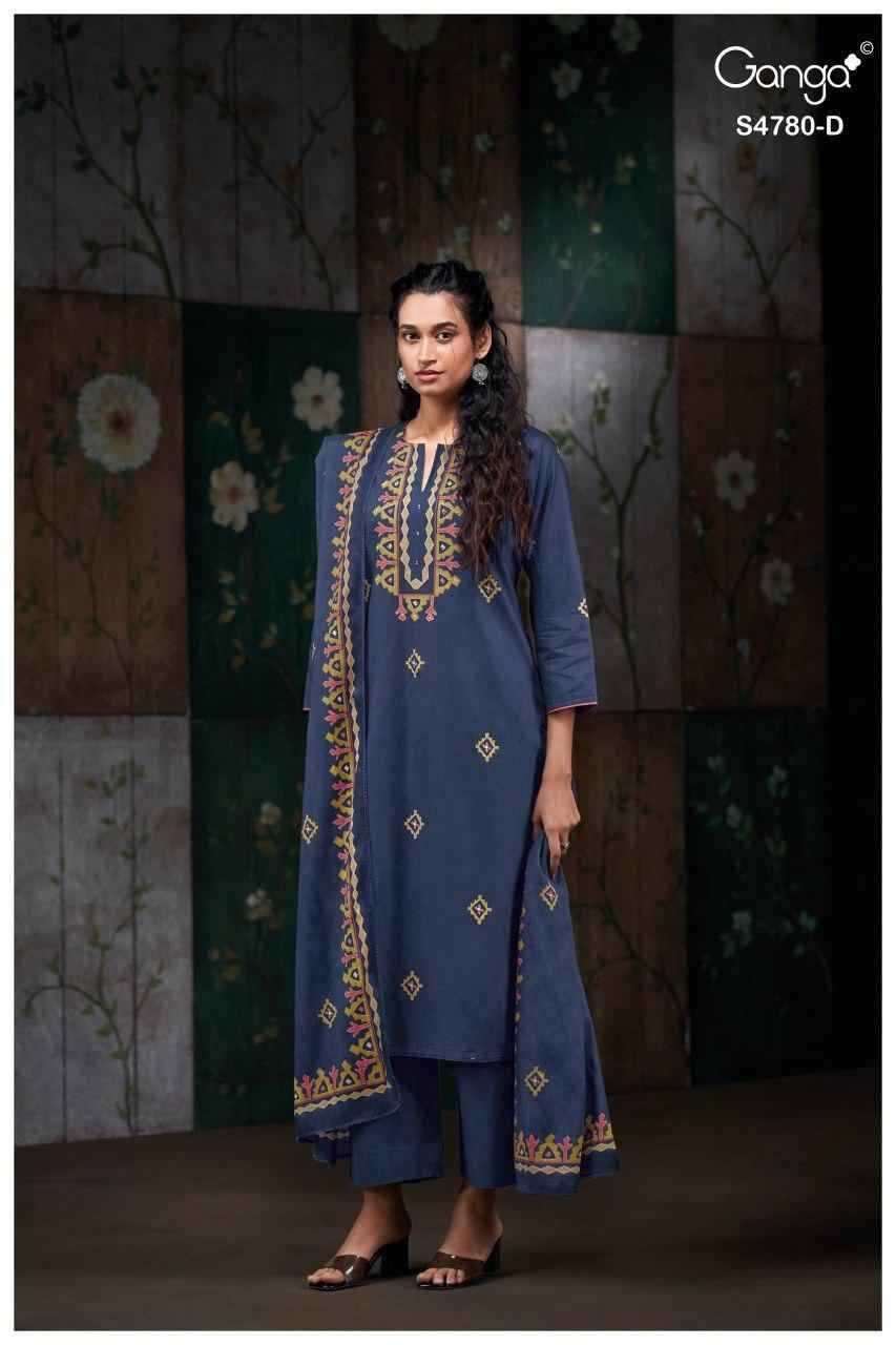 SIYANSHI 4780 Series By Ganga Fashion Beautiful Festive Suits Stylish Colorful Fancy Casual Wear & Ethnic Wear PREMIUM COTTON Print Dresses At Wholesale Price